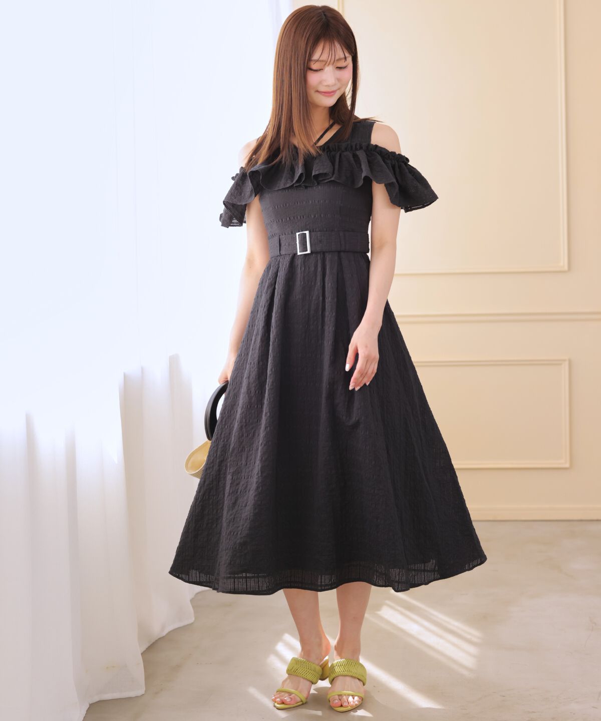 アンドクチュール「ホルターリボンコットンワンピース」|ワンピース|