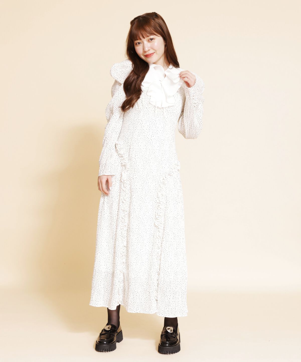 REDYAZEL「フリルカラードットワンピース」|ワンピース|