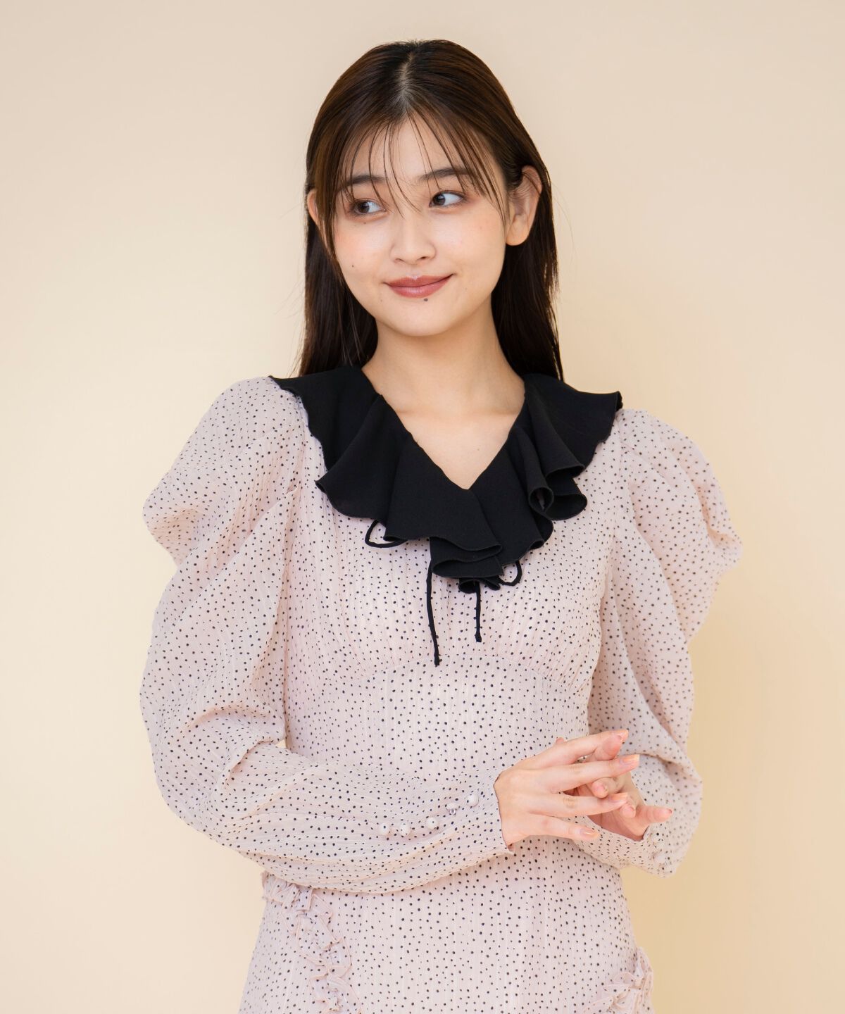 REDYAZEL「フリルカラードットワンピース」|ワンピース|