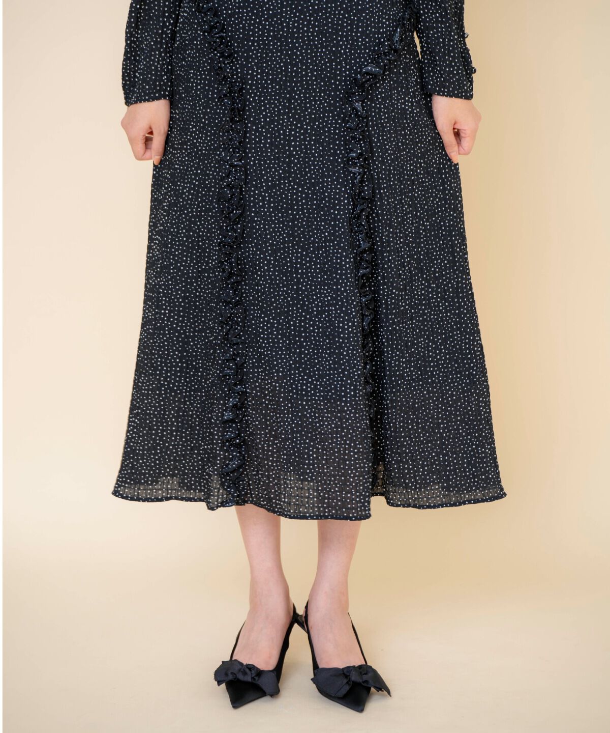 REDYAZEL「フリルカラードットワンピース」|ワンピース|