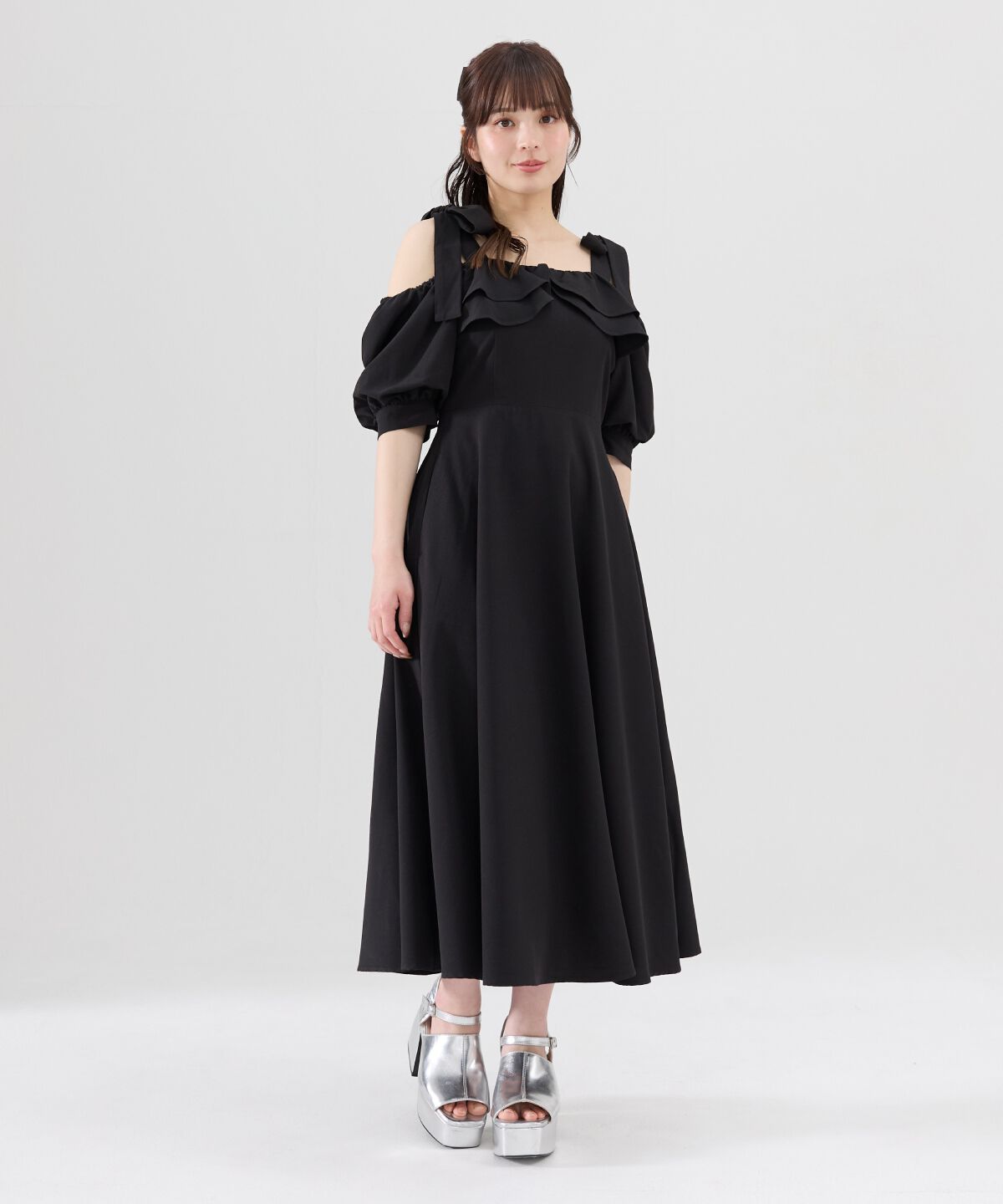 REDYAZEL「ショルダーリボンオフショルワンピース」|ワンピース|