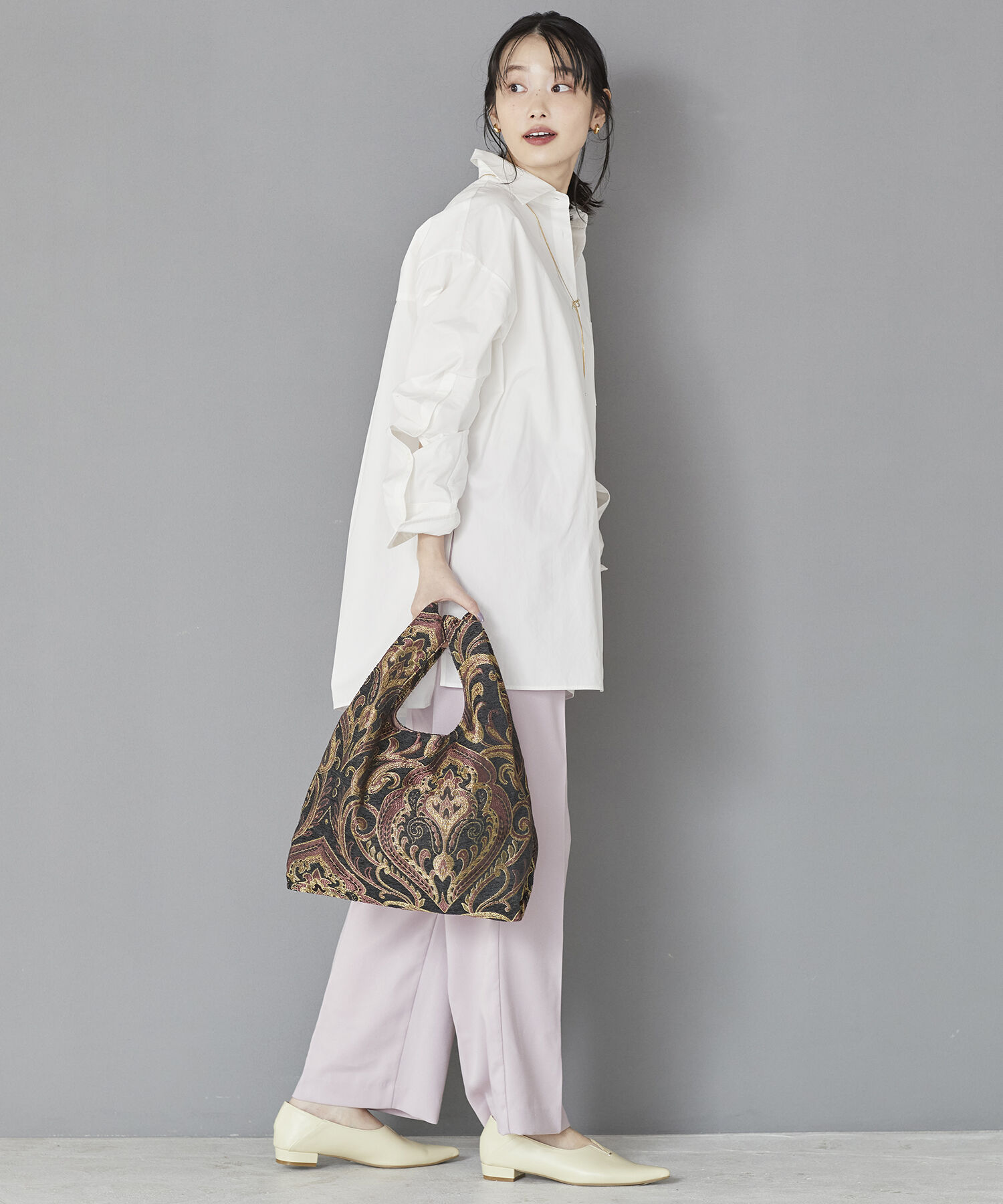 TOPKAPI TREASURE「【TREASURE TOPKAPI】ペイズリー柄 ジャガード 2WAY トートバッグ」|トートバッグ|