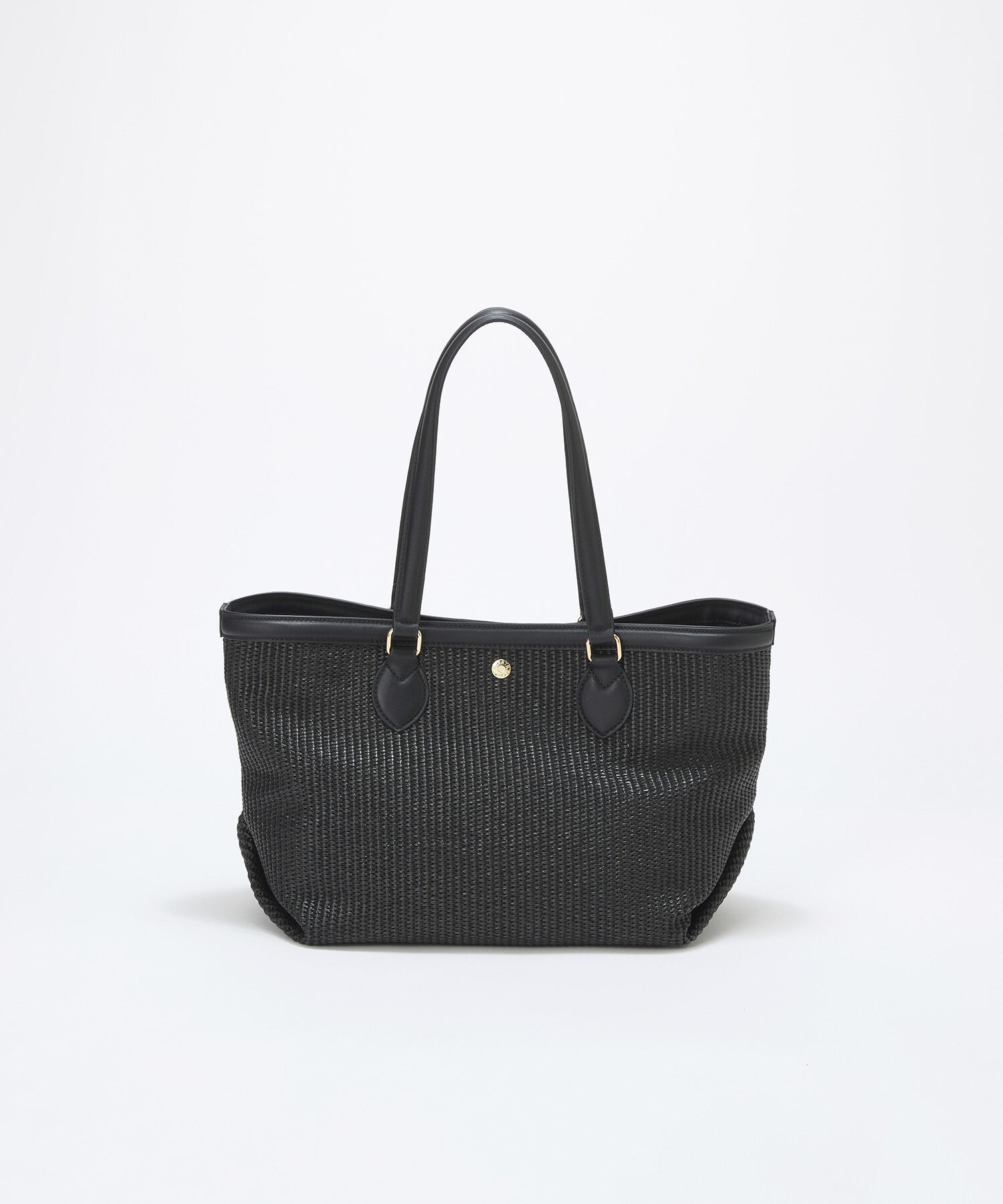 TOPKAPI BREATH「【Breath TOPKAPI】サングラスホルダー付き レザーコンビ カゴバッグ L 」|トートバッグ|