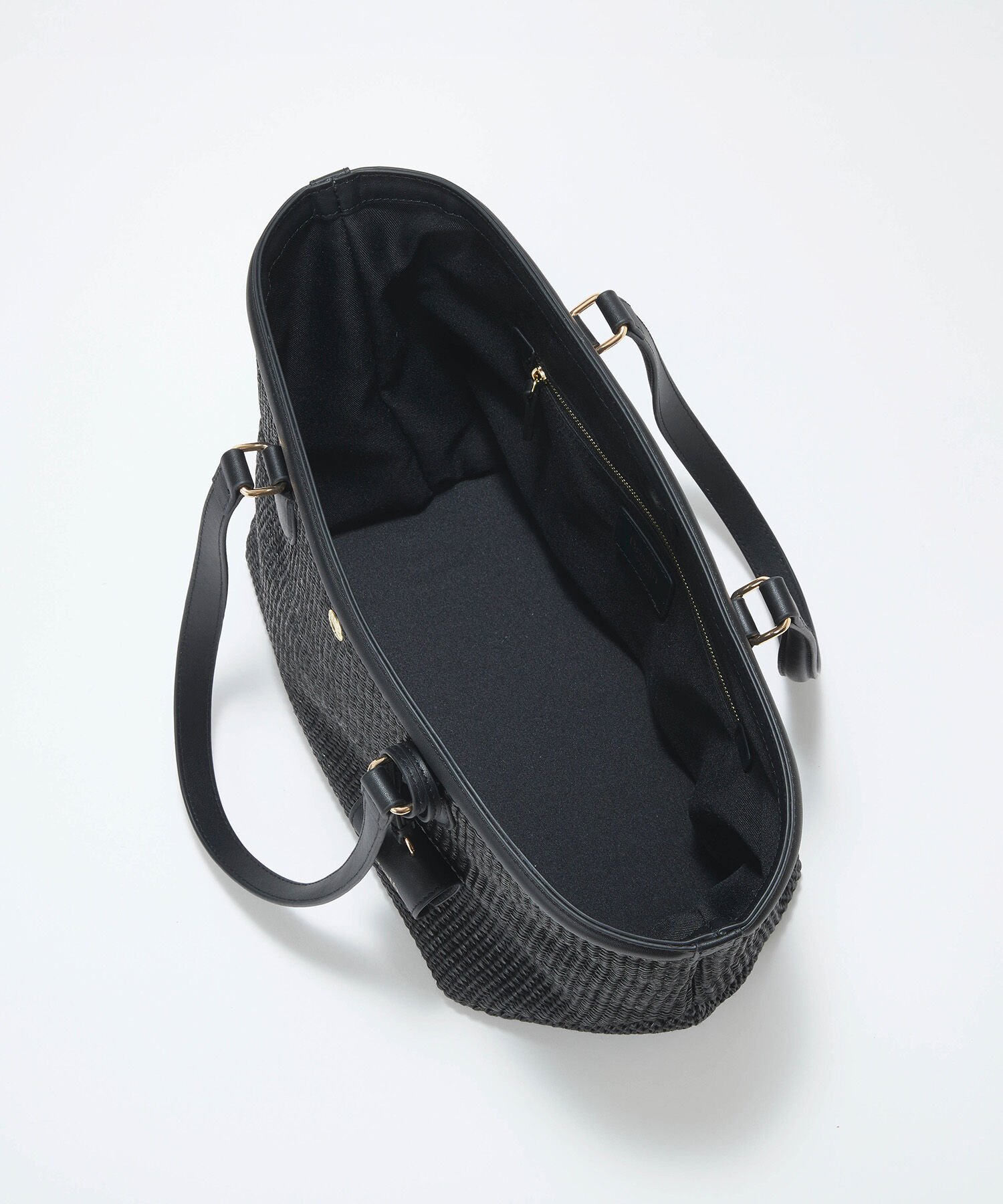 TOPKAPI BREATH「【Breath TOPKAPI】サングラスホルダー付き レザーコンビ カゴバッグ L 」|トートバッグ|