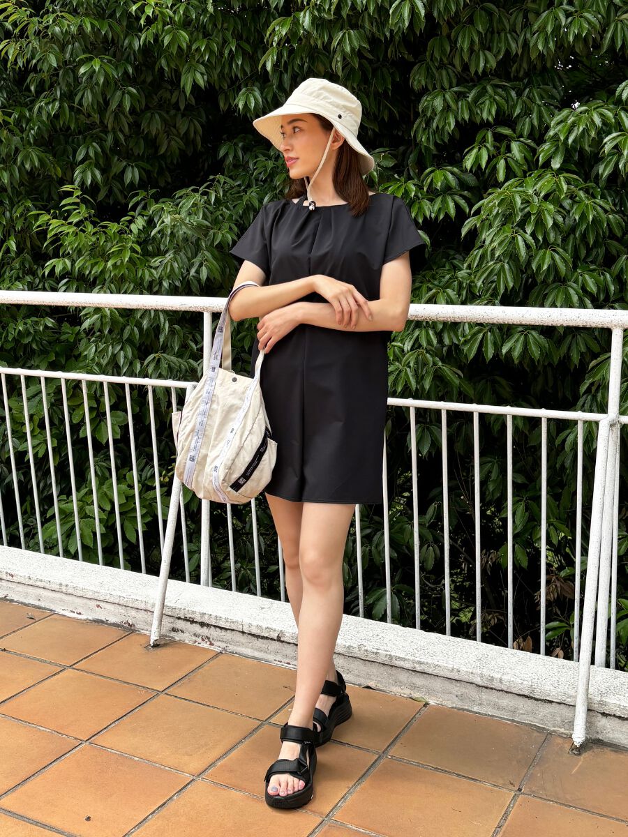 ALBOVE「【エコ素材】無地Tシャツオールインワン/リゾートアイテム」|オールインワン|