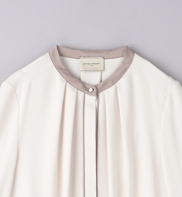 UNITED ARROWS「バイカラー パイピング ブラウス」|シャツ・ブラウス|