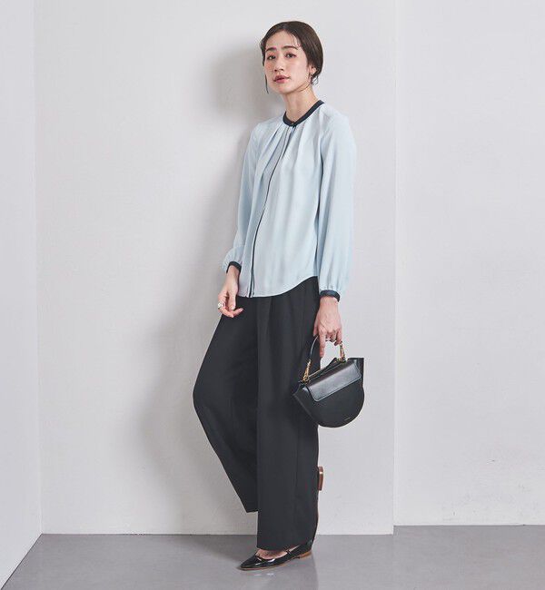 UNITED ARROWS「バイカラー パイピング ブラウス」|シャツ・ブラウス|