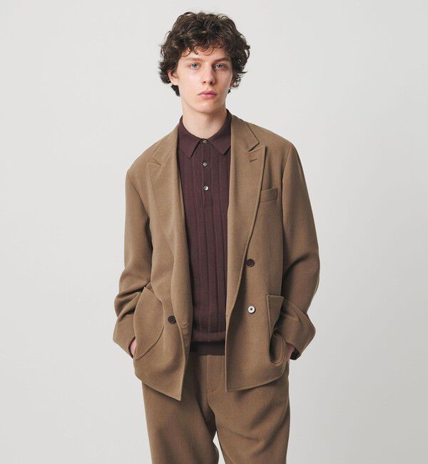 UNITED ARROWS「ポリエステルサブレ オーディナリー ダブル 4ボタン ジャケット」|テーラードジャケット|MOCA