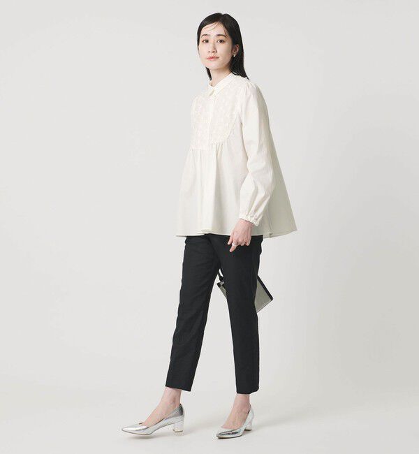 UNITED ARROWS「コンビ ギャザー ブラウス」|シャツ・ブラウス|