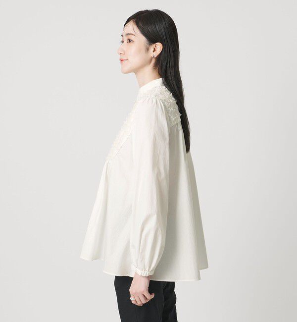 UNITED ARROWS「コンビ ギャザー ブラウス」|シャツ・ブラウス|