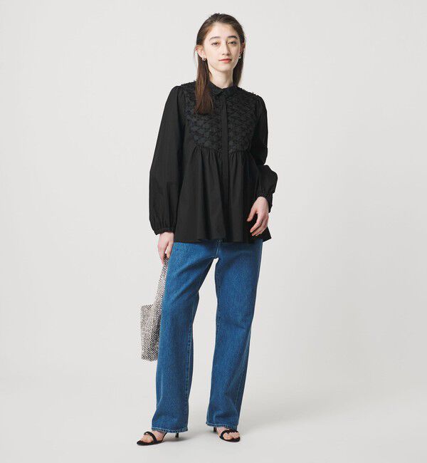 UNITED ARROWS「コンビ ギャザー ブラウス」|シャツ・ブラウス|