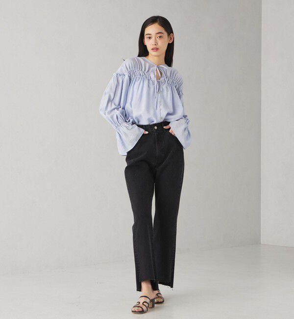 EMMEL REFINES「＜EMMEL REFINES＞EM カットオフ スキニー デニムパンツ」|デニム|