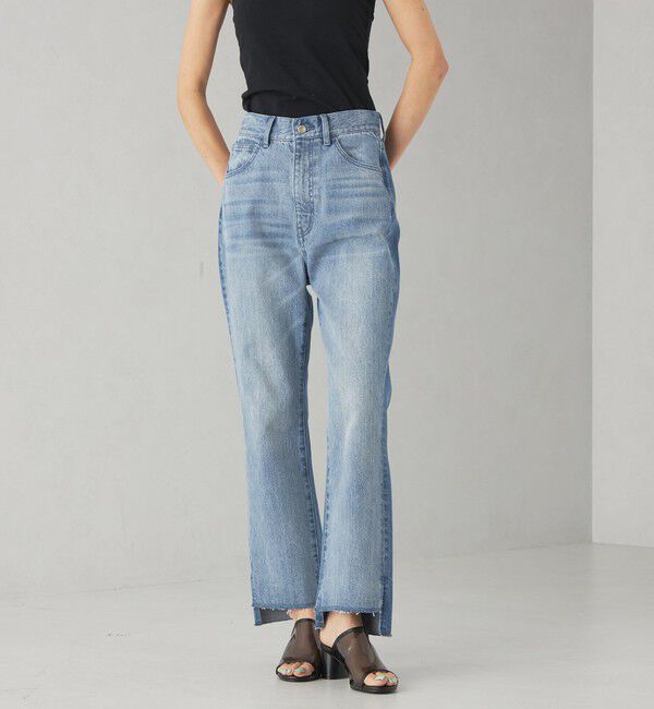 EMMEL REFINES「＜EMMEL REFINES＞EM カットオフ スキニー デニムパンツ」|デニム|LT.BLUE