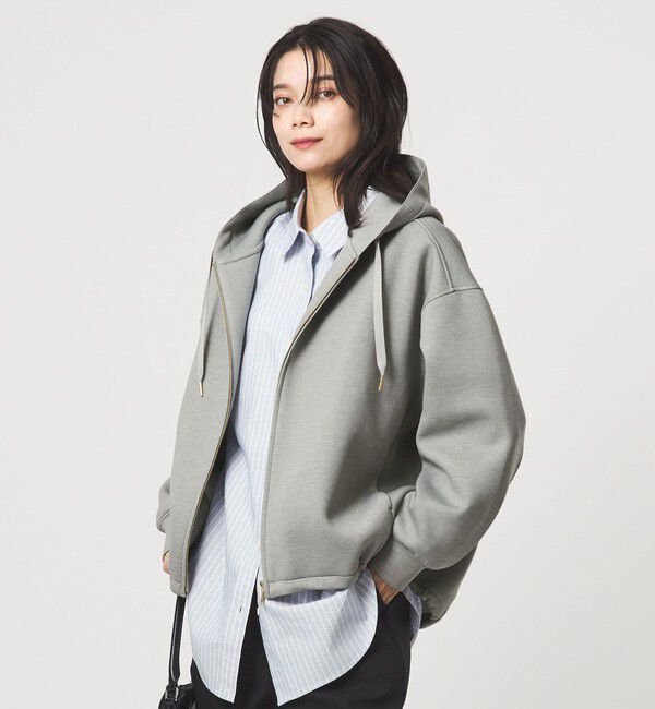 UNITED ARROWS green label relaxing「［size SHORTあり］ダンボール ジップ フーディ」|パーカー|MD.GRAY