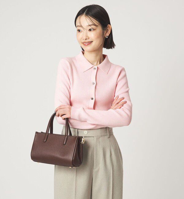 UNITED ARROWS green label relaxing「＜1_OF MINE＞エリツキ リブ ニット」|ニット・セーター|LT.PINK