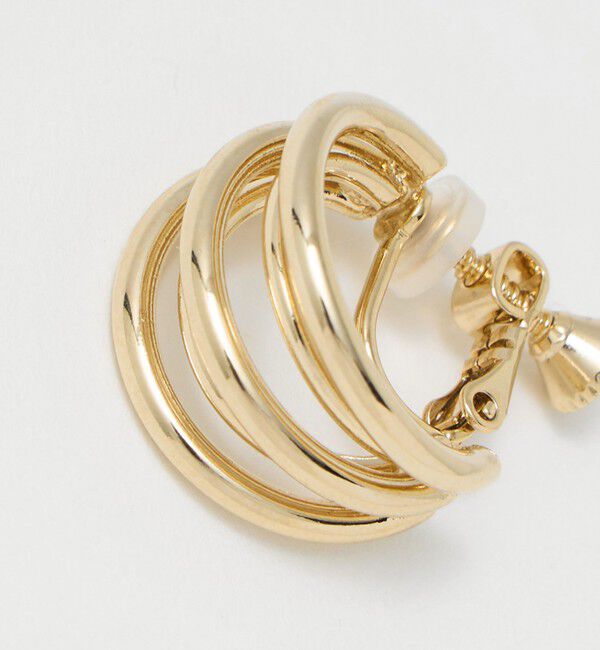 UNITED ARROWS green label relaxing「ラインミックス フープイヤリング」|イヤリング|