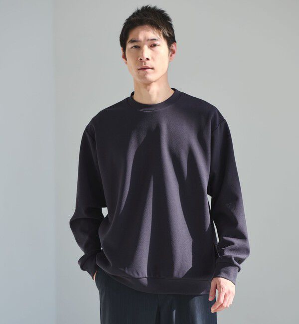 UNITED ARROWS green label relaxing「アムンゼン ツイル クルーネック ロングスリーブ カットソー -UVカット・吸水速乾・抗菌-」|Tシャツ・カットソー|NAVY