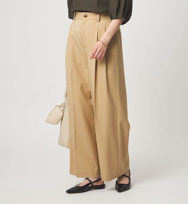 UNITED ARROWS green label relaxing「［size SHORT/TALLあり］ツイル イージー ワイド パンツ」|スラックス|