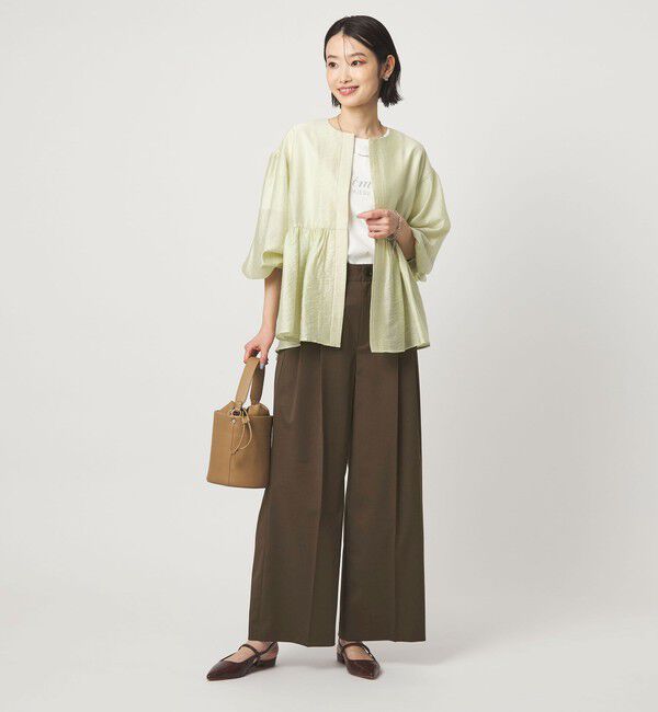 UNITED ARROWS green label relaxing「［size SHORT/TALLあり］ツイル イージー ワイド パンツ」|スラックス|