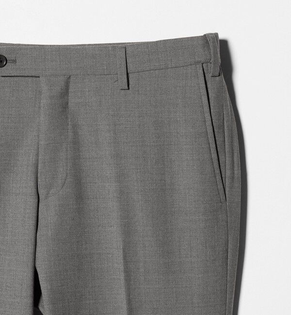 UNITED ARROWS green label relaxing「TW メランジ トロピカル スタンダード スラックス -ウォッシャブル・ストレッチ・ウエストアジャスター-」|スラックス|