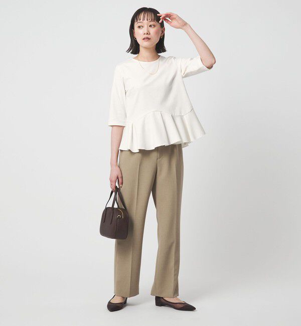 UNITED ARROWS green label relaxing「イレヘム ペプラム ポンチ プルオーバー カットソー 接触冷感 UVカット」|Tシャツ・カットソー|