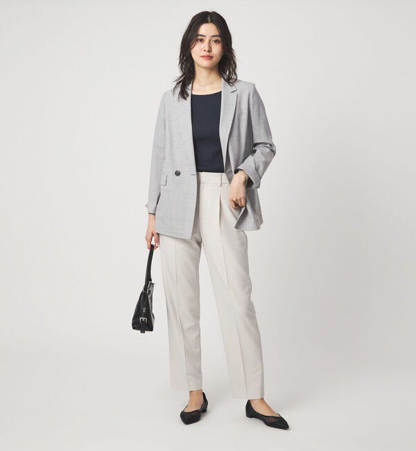 UNITED ARROWS green label relaxing「ブライトリブ ボートネック 5分袖 プルオーバー カットソー」|Tシャツ・カットソー|