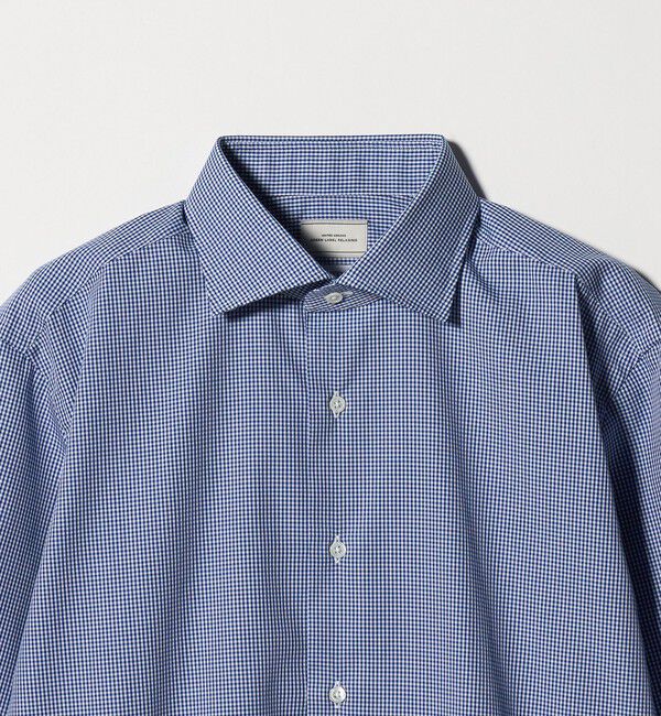 UNITED ARROWS green label relaxing「MADE BY HITOYOSHI ギンガムチェック ワイドカラー ドレスシャツ」|シャツ・ブラウス|