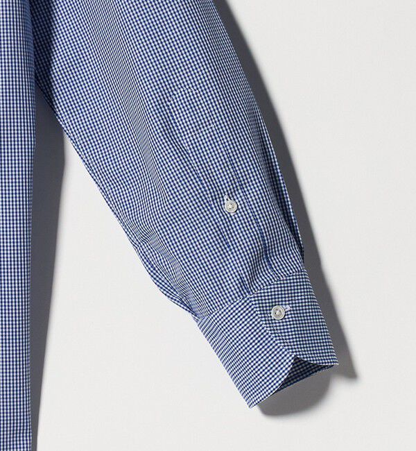 UNITED ARROWS green label relaxing「MADE BY HITOYOSHI ギンガムチェック ワイドカラー ドレスシャツ」|シャツ・ブラウス|