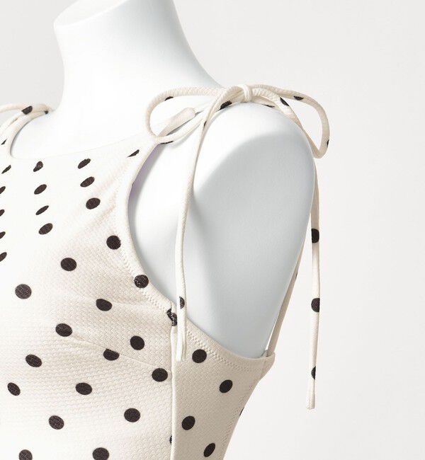 UNITED ARROWS green label relaxing「ハイネックWリボン ドット柄 ワンピース スイムウェア / 水着」|その他|