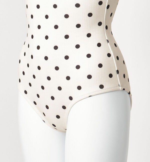 UNITED ARROWS green label relaxing「ハイネックWリボン ドット柄 ワンピース スイムウェア / 水着」|その他|