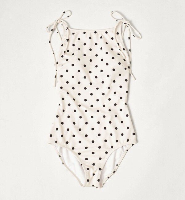 UNITED ARROWS green label relaxing「ハイネックWリボン ドット柄 ワンピース スイムウェア / 水着」|その他|