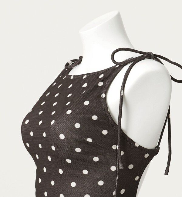 UNITED ARROWS green label relaxing「ハイネックWリボン ドット柄 ワンピース スイムウェア / 水着」|その他|