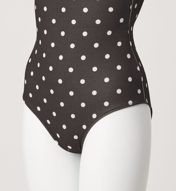 UNITED ARROWS green label relaxing「ハイネックWリボン ドット柄 ワンピース スイムウェア / 水着」|その他|