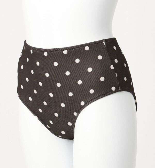 UNITED ARROWS green label relaxing「ハイネックWリボンフレア&ショーツ ドット柄 ブラック スイムウェア / 水着」|スポーツ|