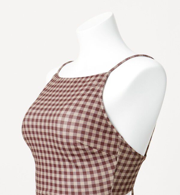 UNITED ARROWS green label relaxing「ハイネックビスチェ チェック柄 A スイムウェア / 水着」|スポーツ|