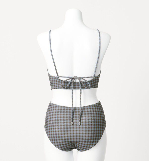 UNITED ARROWS green label relaxing「ハイネックビスチェ チェック柄 A スイムウェア / 水着」|スポーツ|