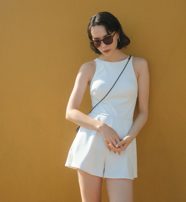 UNITED ARROWS green label relaxing「ジョーゼット風 バックオープン オールインワン スイムウェア / 水着」|スポーツ|