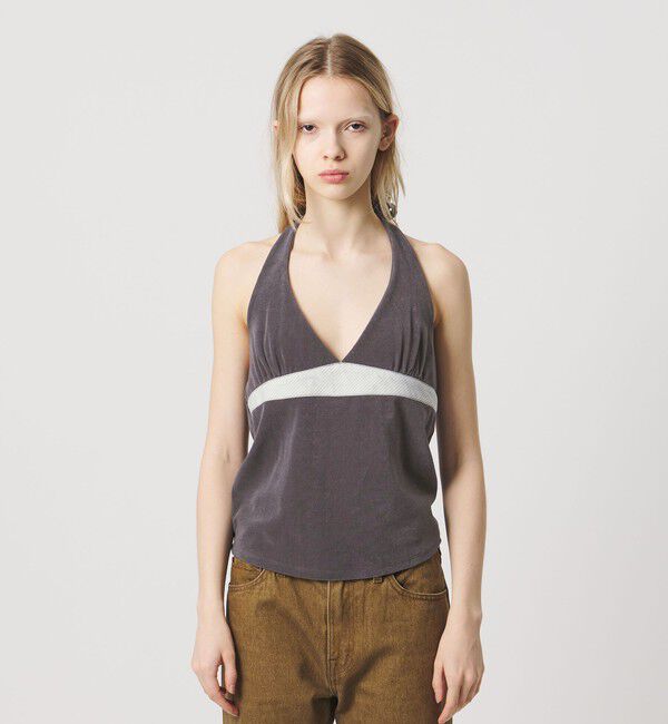 ATTISESSION「＜ATTISESSION＞パイル ホルターネック トップス」|その他|