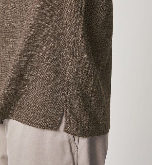 STEVEN ALAN「＜Steven Alan＞ コットンメッシュ チェック オープンカラー オーバー シャツ」|シャツ・ブラウス|