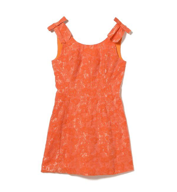 Ray BEAMS 「sister jane / Neroli Bow Jacquard mini Dress」|ワンピース|ORANGE