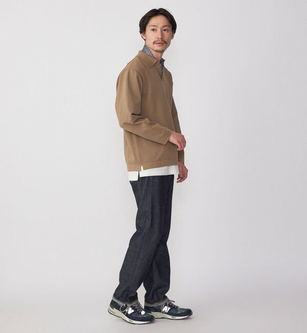 SHIPS「SHIPS:〈手洗い可能〉14ゲージ TEXBRID(R) ミラノリブ スキッパー ポロシャツ」|Tシャツ・カットソー|