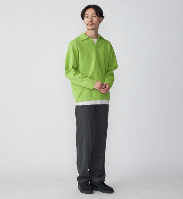 SHIPS「SHIPS:〈手洗い可能〉14ゲージ TEXBRID(R) ミラノリブ スキッパー ポロシャツ」|Tシャツ・カットソー|