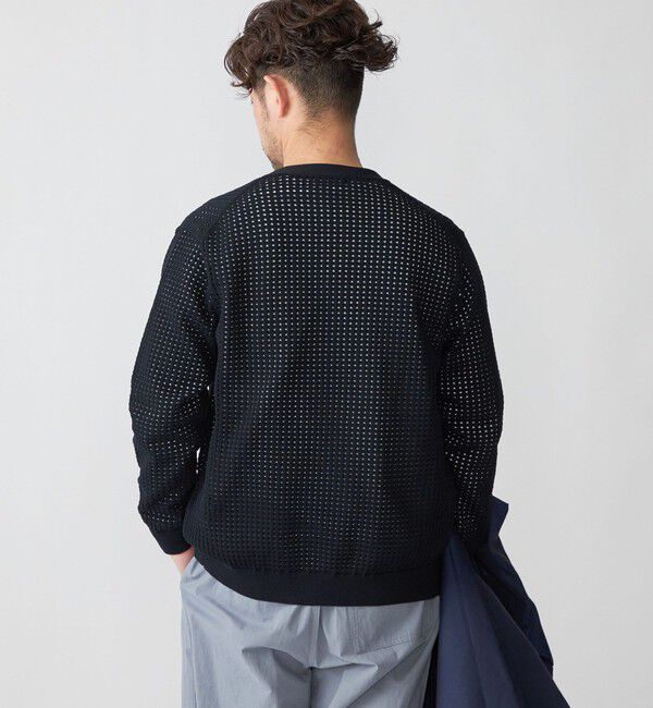 SHIPS「SHIPS:〈手洗い可能〉12ゲージ クロシェライク アイレット カーディガン」|カーディガン|