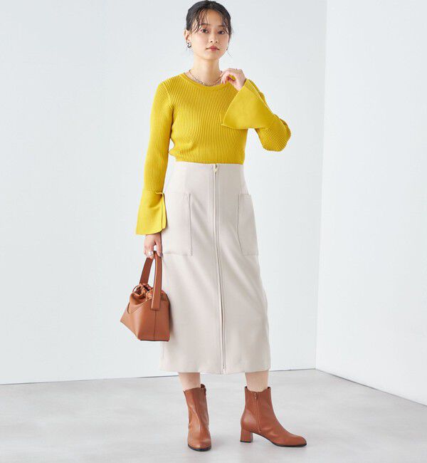 SHIPS for women「〈手洗い可能〉フロント ジップ サイド ポケット タイト スカート ◇」|スカート|