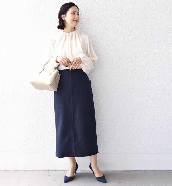 SHIPS for women「〈手洗い可能〉フロント ジップ サイド ポケット タイト スカート ◇」|スカート|