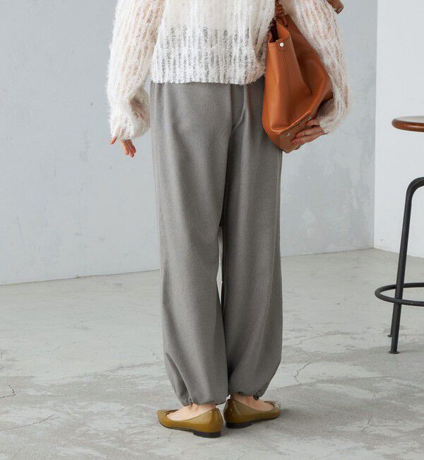 SHIPS for women「〈手洗い可能〉メランジ ツイル ギャザー カーゴパンツ ◇」|カーゴ|