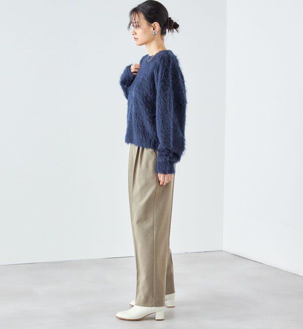 SHIPS for women「〈手洗い可能〉ウールライク ウエスト タック パンツ」|その他|