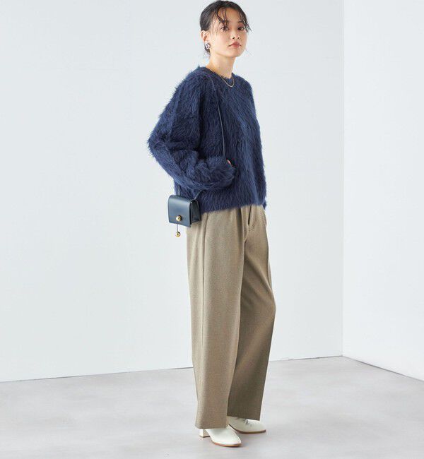 SHIPS for women「〈手洗い可能〉ウールライク ウエスト タック パンツ」|その他|