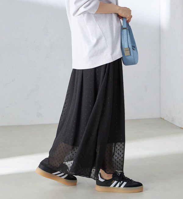 SHIPS for women「〈手洗い可能〉レオパード / 無地 ギャザー スカート」|スカート|