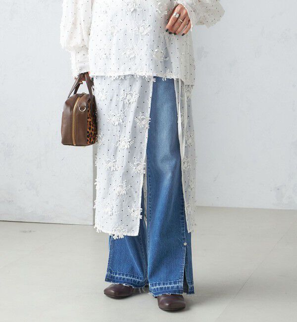 SHIPS for women「【SHIPS別注】crinkle crinkle crinkle:エンブロイダリー ラップ スカート」|スカート|